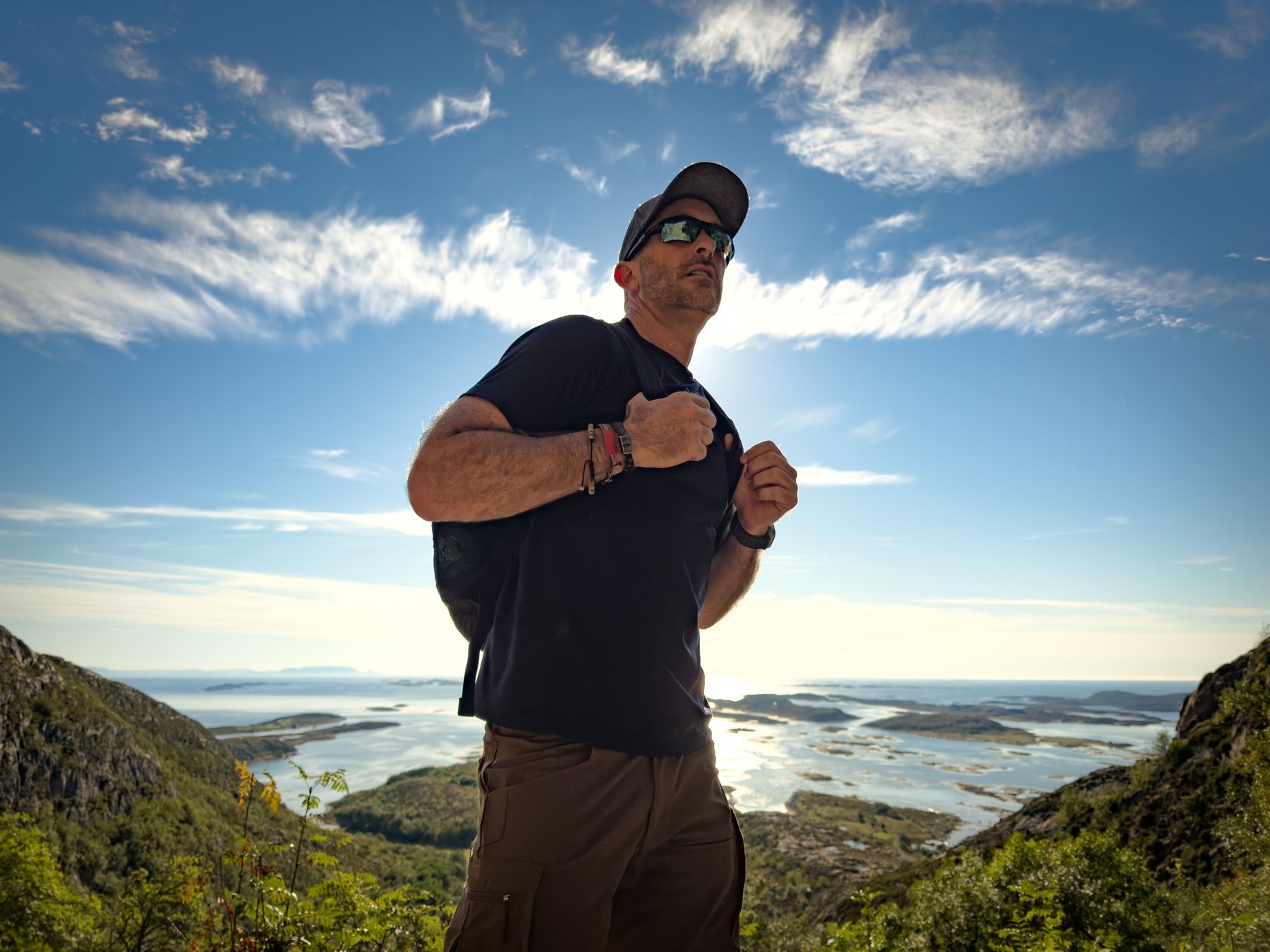 Me on Torghatten, Overlooking Vega Archipelago